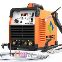 HITBOX 200A 6 in 1 HF TIG AC/DC Aluminum Welding Machine MMA ARC Argon Precise Digital Pulse Stainless Welder 2T/4T HBT250P 220V