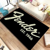 Tappeto per chitarra basso 3D, fender, cartello musicale, per soggiorno, camera da letto, decorazione del divano di casa, tappetino antiscivolo per bambini