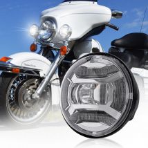 Newest 4.5 inch Round LED Foglights for Harley Davidson Projector Auxiliary Moto Headlight Motorcycle Passing Fog Light With DRL