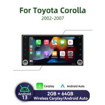 WIFI Head Unit Stereo For Toyota Corolla 2002-2007 7" Screen Wireless Carplay Autoradio Android Car Multimedia 2Din Radio GPS BT