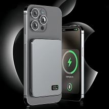 Banco de energía ultrafino para MagSafe, batería portátil con pantalla LED de carga rápida inalámbrica magnética para iPhone, Samsung, teléfono, Airpods