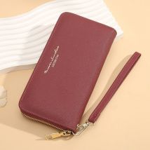 Lonny New Style Damen lange Brieftasche Mode Cross-Hatched Reiß verschluss Handtasche Damen minimalist ische Geldbörse Brieftasche