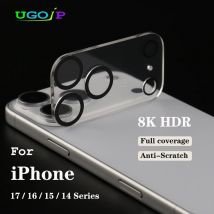 UGOjP HD Lens Protective Glass For iPhone 17 Pro Max Glitter Camera Protector For iPhone 17 Air 16 15 14 Pro Max Tempered Glass
