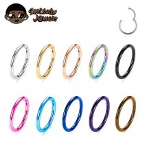 G23 tytanowy piercing nosa F136 klasy implantu 14G 16G 18G 20G Clicker membrana przekłucie tragus