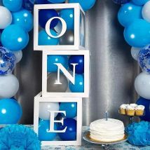 Transparente Ballon box Baby party Dekoration Junge Mädchen 1. Geburtstags feier Dekorationen Kinder Hochzeit Dekor Baby party liefert