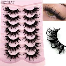 Nowe 7 Par Włosków Design Wet Manga Lashes 3D puszyste Rzęsy Przedłużane Makijaż Moda Długie Gęste Naturalne Sztuczne Rzęsy