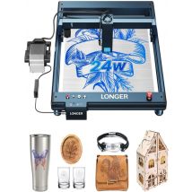 Longer Laser B1 Engraver, with 24000mW Laser Output Power and an Automatic air Assist Pump,Featuring a high Speed of 36000mm/min