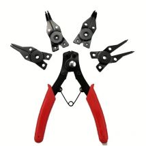 Pinze per anelli elastici 4 in 1 Set Pinze per anelli elastici Multi crimpatura Pinza rimovibile Testa di fissaggio Pinze per anelli elastici Utensili manuali Multifunzionali