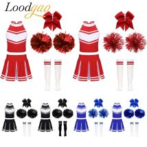 Cosplay Schule Mädchen Cheerleader Uniform Mit Hand Blumen Socken Cheerleading Kostüm Cheer Dance Outfits Dancewear Set