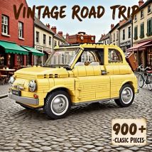 Nowy Gorący 10271 MOC City Żółte Samochody Model 900+ Elementów Techniczne Klocki Cegły 500 Elementów Zestaw Kreatywny Garaż DIY Prezent dla Dzieci