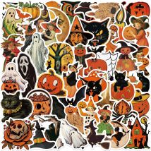 52 stücke Halloween Party Cartoon Graffiti Aufkleber Telefon Gitarre Laptop Notebook Koffer Tasse Wasserdichte Aufkleber Kinder Spielzeug