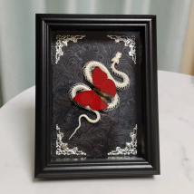 Red Butterfly Cymothoe Sangaris Specimen With Sword Framed Natural Butterflies Taxidermy Artwork Wall Décor Exquisite Collection