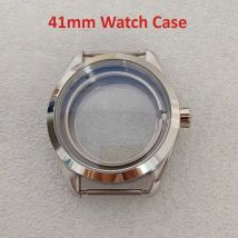 41mm Uhrengehäuse 316L Edelstahlgehäuse für 33,5mm Zifferblatt für NH35/NH36 Uhrwerk Modifizierte Uhren Diy Zubehör