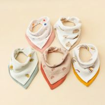 4 Schicht Baby Musselin Lätzchen weiche Baumwolle einfarbige Lätzchen Speichel Handtuch Jungen Mädchen Fütterung Schürze Bandana Sabber Zeug Lätzchen