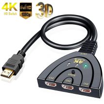 Switch compatibile HDMI 3 ingressi 1 uscita Splitter 3x1 4K 2K 1080P Switcher adattatore video Full HD 3D per DVD HDTV Xbox PS3 PS4