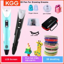 Disegno con penna per stampa 3D con schermo LCD Penna compatibile con filamenti PLA Giocattoli Paiting sicuro per bambini Regalo di compleanno fai da te per bambini