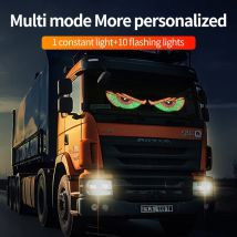 2PCS Auto Lkw Teufel Augen Licht Modifikation Windschutzscheibe LED Display Bildschirm Blinkende Augen Animierte Bildschirm 5V Pixel Panel 11 Modi