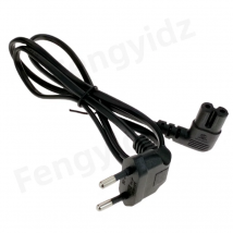90 stopni Schuko CEE7/16 Europa 2-pinowy męski na kątowy kabel zasilający IEC 320 C7