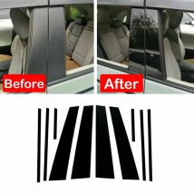 10 stücke glänzend schwarz Auto Fenster Tür Seiten abdeckung Trim Aufkleber Aufkleber Dekoration fit für Toyota Rav4 2014-2017