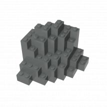 Gobricks GDS-2169 Rock Brick 8 x 8 x 6, kompatibel mit Lego 23996, baut Bausteine, Kinderspielzeug zusammen