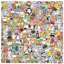 100/200PCS Nette Tiere Mixed Cartoon Graffiti Aufkleber DIY Telefon Gitarre Laptop Notebook Koffer Tasse Wasserdichte Aufkleber Kind spielzeug