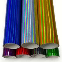 Premium Glänzende Holographische Chrom-Vinylfolie DIY Luftfreisetzende Klebefolie für Automobilverkleidung