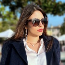 ZENOTTIC Occhiali da sole polarizzati Cateye alla moda da donna - Occhiali da sole oversize Protezione UV400 Tonalità retrò Stile designer