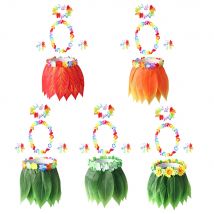 Künstliche tropische Blätter Frauen Grasröcke Hula Boho Tanzröcke Party Hawaiian Beach Urlaub Kostüme Damen Dress Up