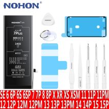 Batteria del telefono NOHON per iPhone 15 14Pro 13Pro MAX 12 11 X XR XS 8 7Plus 6s SE SE2 SE3 Batteria al litio sostitutiva con strumenti