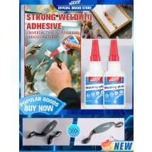 JXVX 50g High Strength Oil-Based Glue for Welding - Universal Oil-Based Welding Glue for Instant Adhesives for Resin, Ceramics, Metal, Glass, Plastic, Wood, Including Dispensers.