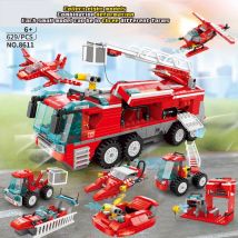 TOYLINX Bausteine Modelle Stadt Serie Feuerwache Lkw Feuerwehrmann Stadt Pädagogisches DIY Modell Spielzeug für Kinder Kind Geschenke