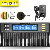 Liitokala Lii-202 18650 1.2V 3.7V 3.2V AA/AAA 26650 10440 16340 21700 20700 14500 18490 Batteria al litio NiMH Caricatore intelligente