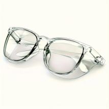 1 Paar stilvolle Schutzbrillen, transparent, beschlagfrei, kratzfest, blau, Schutzbrillen für Männer und Frauen, Brillenzubehör