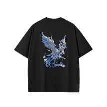 Stickerei T Shirt Männer Phoenix Mode Hip Hop T Shirt Frauen Japanischen Harajuku Tees Tops Kurzarm Vintage Streetwear Unisex