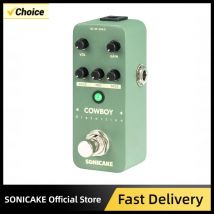 SONICAKE Cowboy Distortion High Gain Gitarreneffektpedal Zwei Modi Mittelfrequenz der Normalverzerrung QSS-25