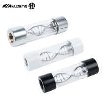 HJ Computer Wasserkühlung Loop Build Flow Indicator, der Flüssigkeitsdurchflussgeschwindigkeitsmesser, hohe Qualität, Silber, Schwarz, Weiß