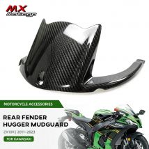 Moto In Fibra di Carbonio Parafango Posteriore Parafango Hugger Pneumatico Flap Splash Per KAWASAKI NINJA ZX-10R ZX10R ZX 2011-2024 2023 2021