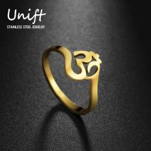 Unift Buddhismus Hindu Yoga Om Aum Ringe Für Frauen Supernatural Talisman Edelstahl Amulett Schmuck Religiöse Meditatio Geschenke