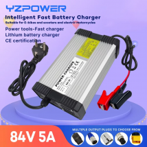 YZPOWER 84V 5A 20S Lithium-Batterie Ladegerät mit Ausgang Stecker für 72V Elektrische Fahrrad Schnelle Lade mit fans