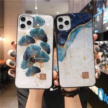 Luxus Gold Folie Silizium Fall Für iPhone 12 11 Pro Xs Max Mini SE Glitter Quicksand Ginkgo Weiche Abdeckung Für iPhone X XR 6 6s 7 8 Plus