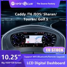 PrelingCar 10.25 Cruscotto Digitale Cluster Per VW Variant Caddy Touran T6 EOS Sharan Golf 5 Strumento Virtuale Paneel Cockpit