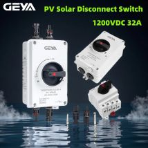 GEYA GDSC120R PV Solar Disconnect Switch DC1200V 32A 4P Isolator IP66 Waterproof for Photovaltaic System with MC4 Connectors