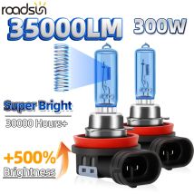 12 V 300 W Halogen-Scheinwerferlampen, 35000 lm, Fern- und Abblendlicht, Kfz-Standard-Halogenlichter, 12 V, H1, H4, H11, H13, 9005, 9006, Nebelscheinwerfer