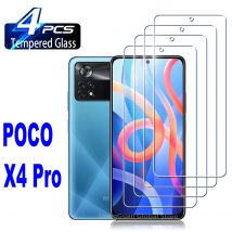 1/2/3/4 pezzi di vetro temperato per la pellicola protettiva in vetro per Xiaomi POCO X4 Pro 5G