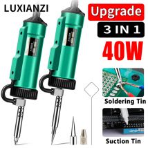 LUXIANZI 40W Dissaldatrice 2IN1 Saldatore Elettrico di Aspirazione di Stagno Ventosa Pistola A Vuoto Strumento di Saldatura A Mano Pompa Dissaldatura