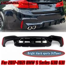 Glänzend schwarz m5 Stil Hecks toß stangen diffusor für 2015-2017 BMW 5er G30 G31 Hec klippe Body Kit Spoiler Autoteile Zubehör