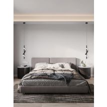 Spiral LED Bedside Pendant Lights Hanging Lamps Fixtures Bedroom Living Room Black/White Hardware Lamp Indoor Lighting Luminaire