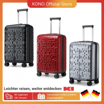 Valigia trolley Supercase 55x35x23 cm, TSA-PP hard shell, 4 rotoli spinner, bagaglio a mano argento, custodia leggera e robusta