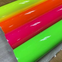 50cm*2/3/5m Premium Gloss Fluorescent yellow Car Vinyl film Body Sticker Car Wrap With Air Free Bubble For Vehiche Motorcycle