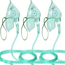 Sauerstoffmaske für Erwachsene, Standard-Sauerstoffmaske mit 6,6 Zoll Schlauch und verstellbarem Gummiband